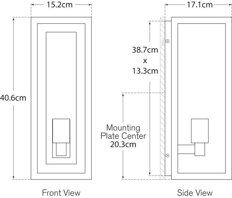 Fresno Medium 3/4 Wall Lantern Blueprint