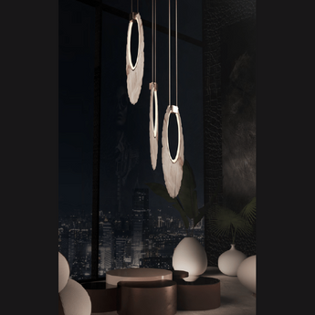 Gate Marble Chandelier, a premium light by Icon Home. Close - up image of its design.
