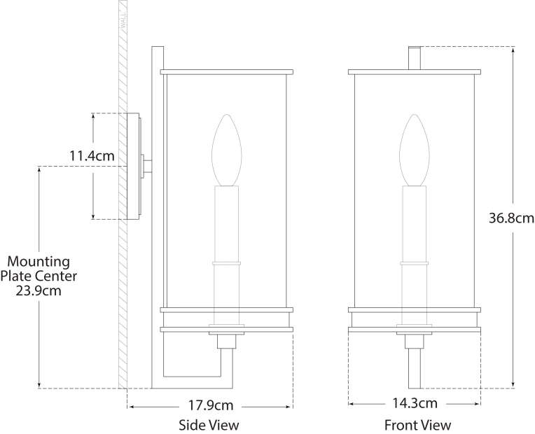 Glendon Small Hurricane Sconce Blueprint