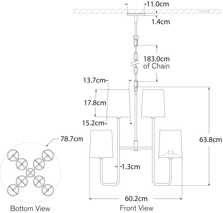 Go Lightly Medium Chandelier Blueprint