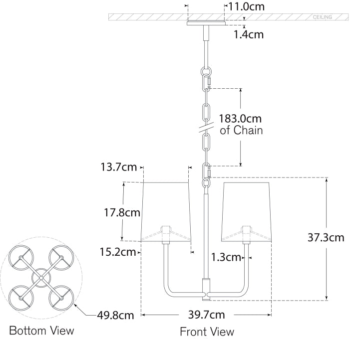 Go Lightly Small Chandelier Blueprint