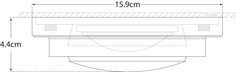 Grant 6.25" Solitaire Flush Mount Blueprint