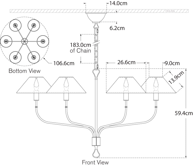 Griffin Extra Large Tail Chandelier Blueprint