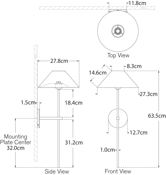 Hackney 25" Tail Sconce Blueprint