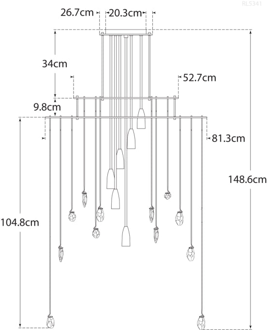 Hailee Medium Sculpted Chandelier Blueprint