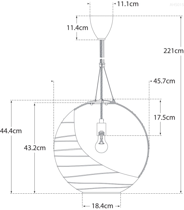 Hailey Medium Round Pendant Blueprint