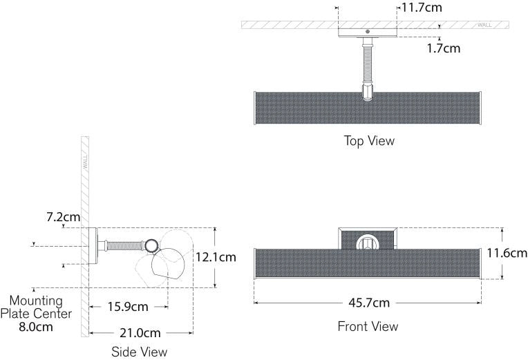 Halwell 18" Picture Light Blueprint