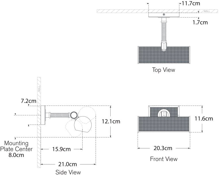 Halwell 8" Picture Light Blueprint