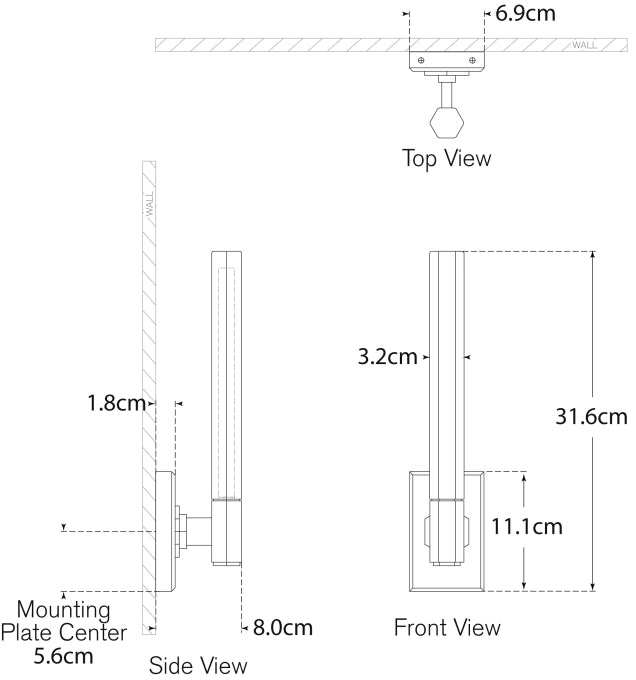 Hawthorne 13" Single Bath Light Blueprint