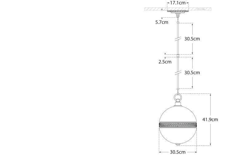Hendricks Small Globe Pendant Blueprint