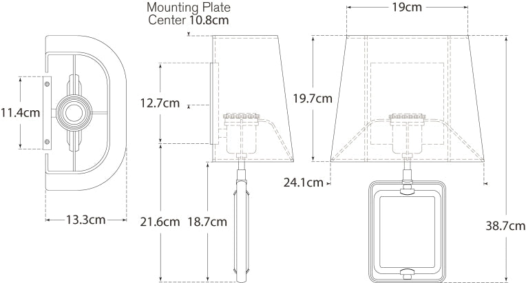 Henri Framed Jewel Sconce Blueprint