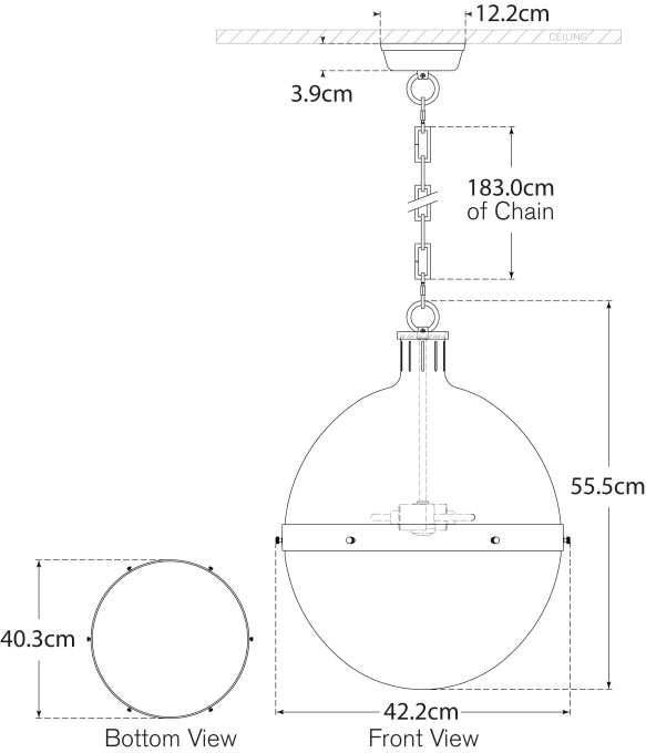 Hicks Extra Large Pendant Blueprint