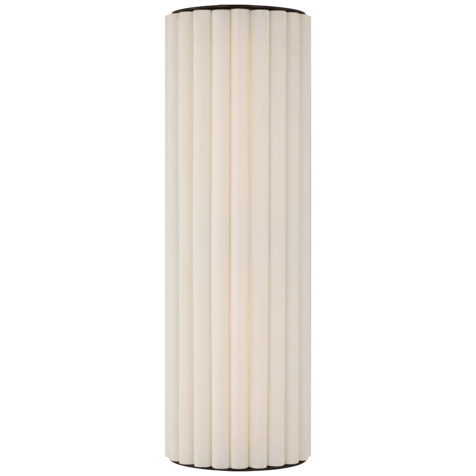 Palati Large Tall Sconce in Bronze with Linen Shade