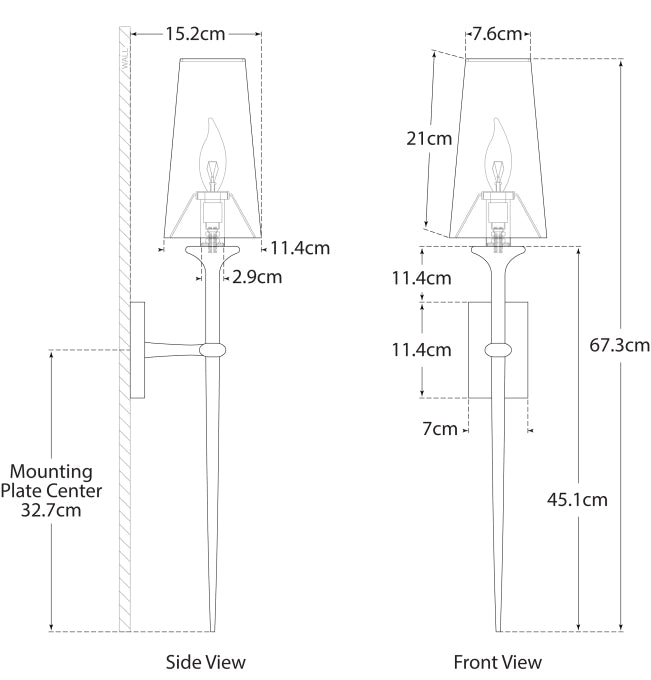 Iberia Single Sconce Blueprint