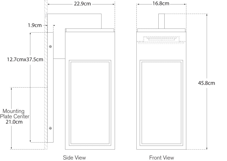 Irvine Medium Bracketed Wall Lantern Blueprint