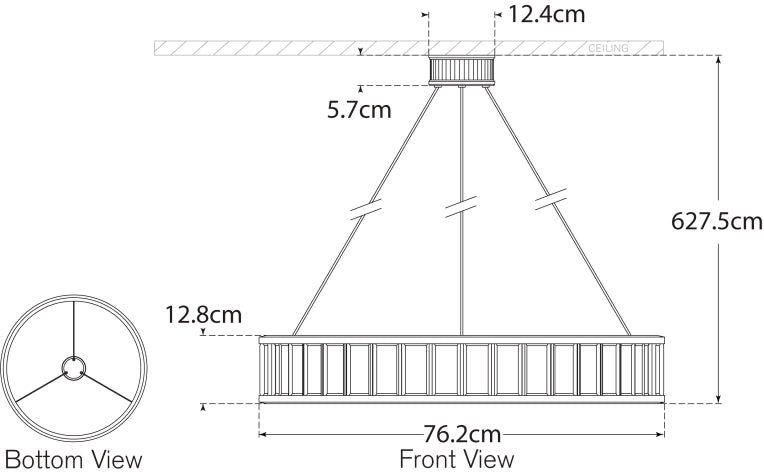 Iterna 30" Lampadario a Cerchio Progetto