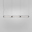Matt black nickel / Crystal striped vertical glass / L2222