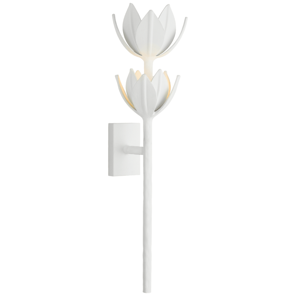 Alberto Large Two Tier Sconce in Plaster White