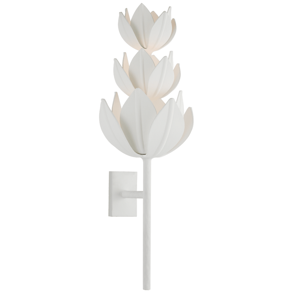 Alberto Extra Large Three Tier Sconce in Plaster White