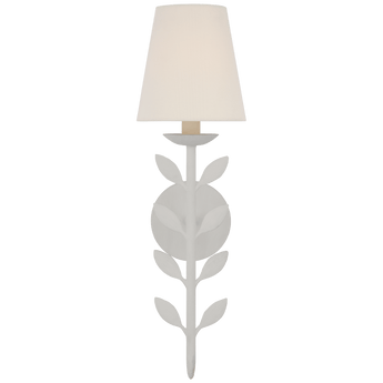 Avery 20" Sconce Plaster White with Linen Shade