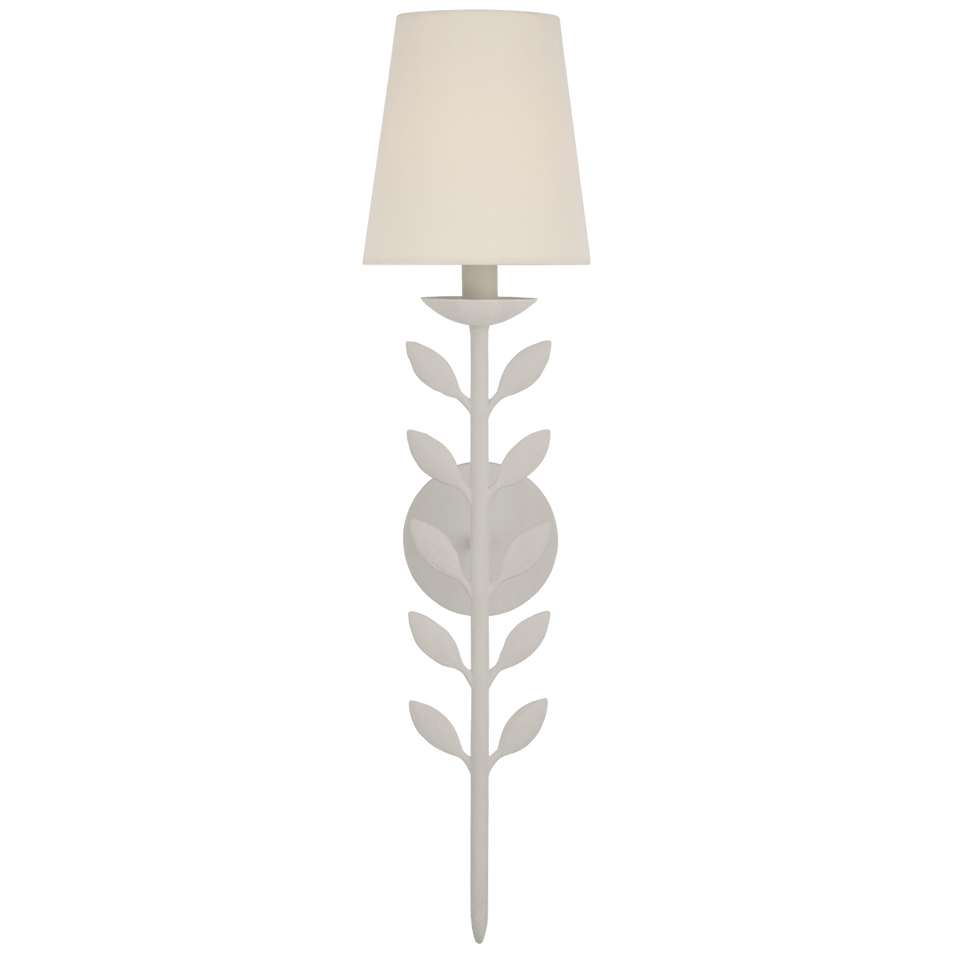 Avery 26" Sconce Plaster White with Linen Shade