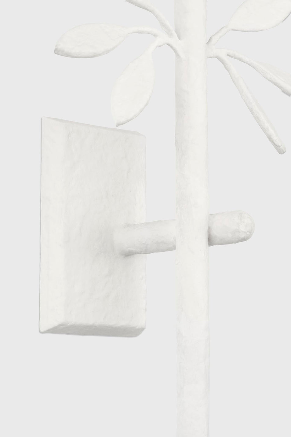 Clementine 22" Tail Sconce in Plaster White with Linen Shade