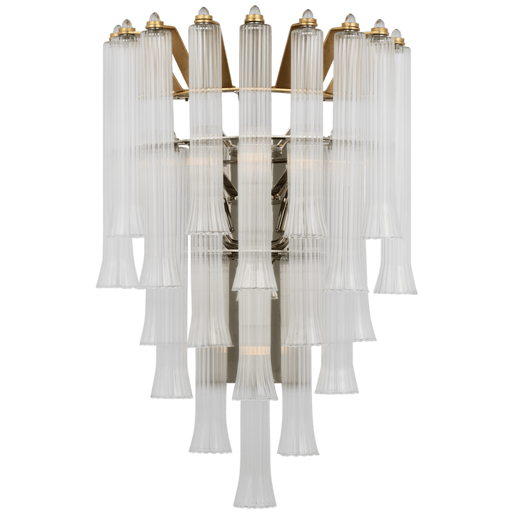 Lorelei Large Waterfall Sconce in Gild with Clear Glass
