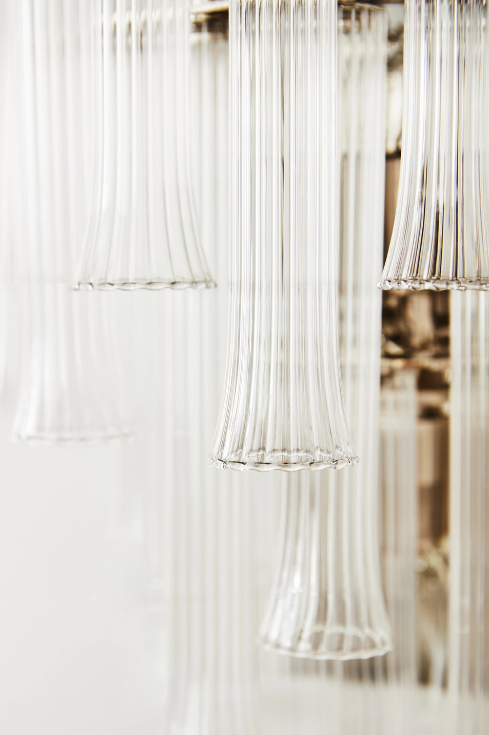 Lorelei Large Waterfall Sconce, a premium Decorative light by Visual Comfort & Co. Close - up image of its design.