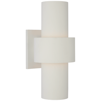 Chalmette Medium Layered Sconce in Plaster White