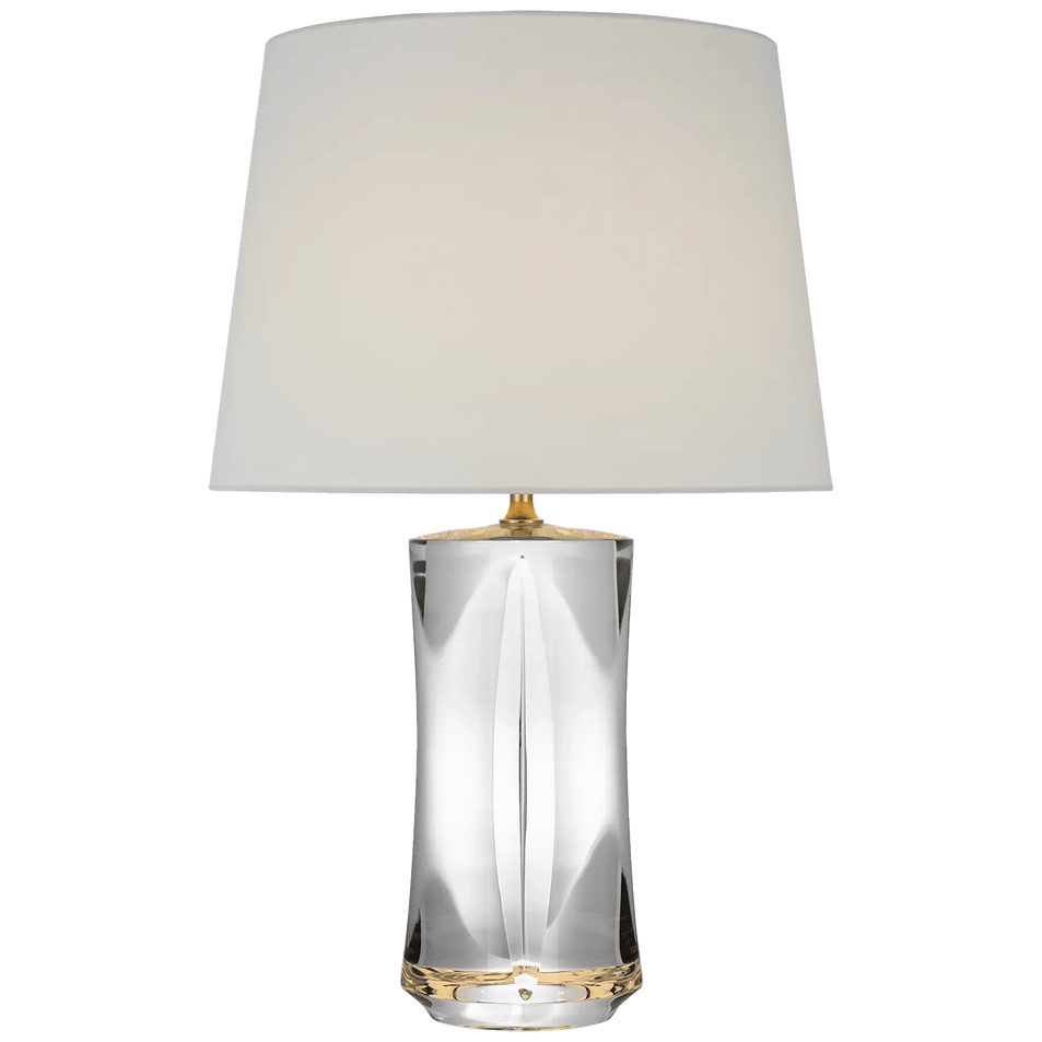 Figlia 27" Cordless V - Cut Round Table Lamp, a premium Decorative light by Visual Comfort & Co. Close - up image of its design.