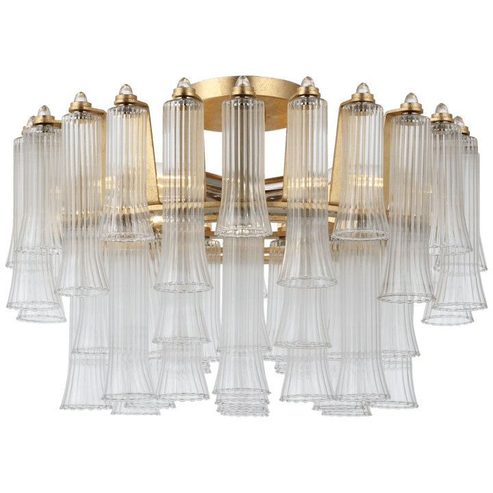 Lorelei 18" Semi-Flush Mount in Gild with Clear Glass