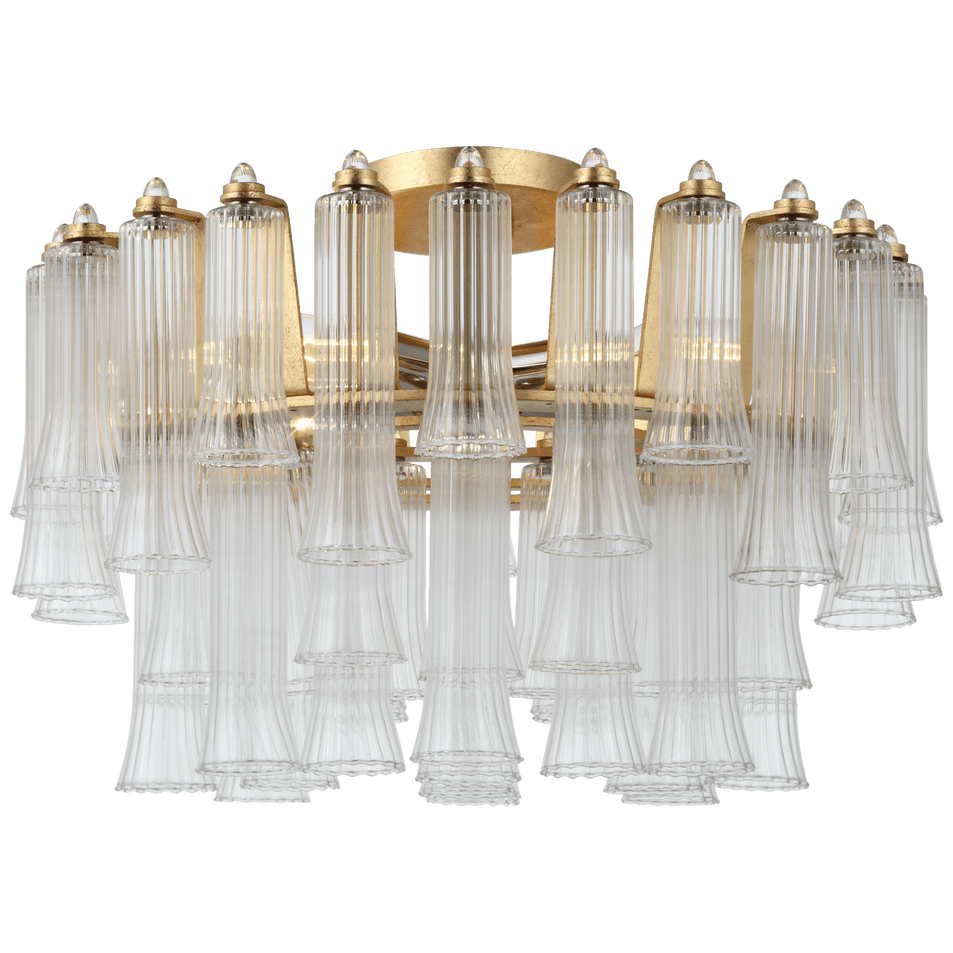 Lorelei 18" Semi-Flush Mount in Gild with Clear Glass