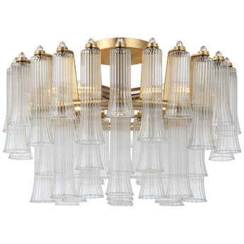 Lorelei 18" Semi-Flush Mount in Gild with Clear Glass