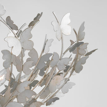 Farfalle Large Semi-Flush Mount in Burnished Silver Leaf