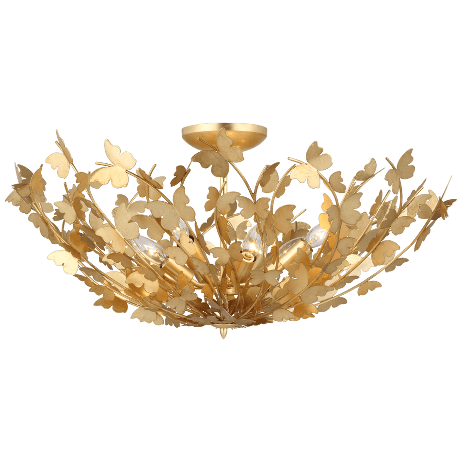 Farfalle Large Semi-Flush Mount in Gild