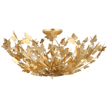 Farfalle Large Semi-Flush Mount in Gild