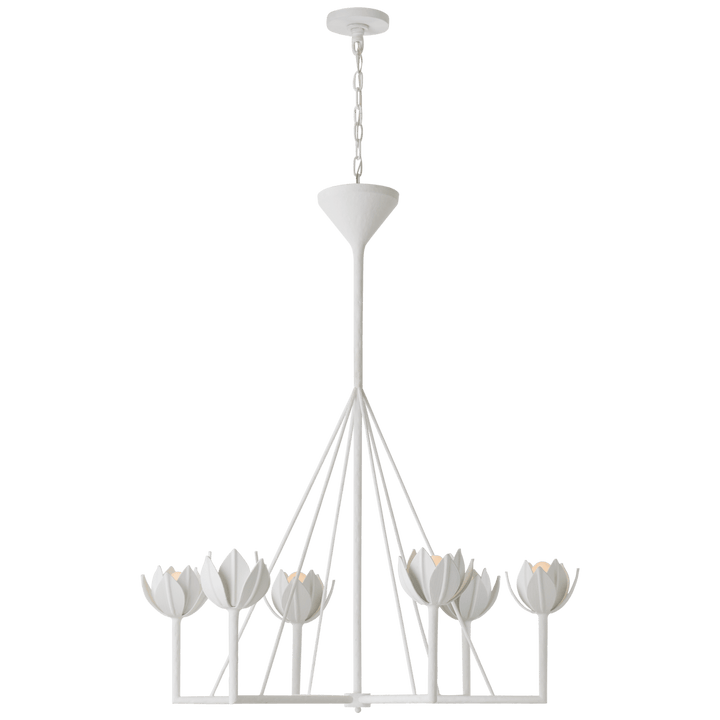 Alberto Large Single Tier Chandelier in Plaster White
