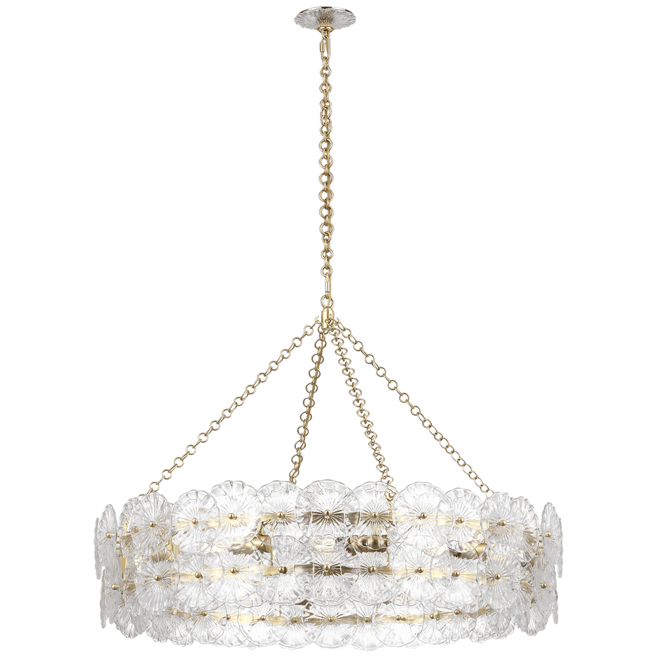 Gianna 36" Ring Chandelier, a premium Chandelier light by Visual Comfort & Co. Close - up image of its design.