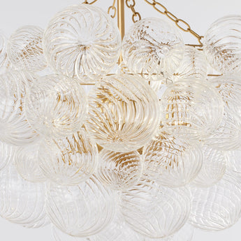 Talia Large Chandelier, a premium Chandelier light by Visual Comfort. Close - up image of its design.