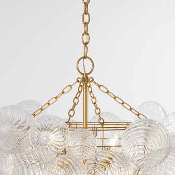 Talia Large Chandelier, a premium Chandelier light by Visual Comfort. Close - up image of its design.