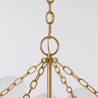 Talia Large Chandelier, a premium Chandelier light by Visual Comfort. Close - up image of its design.