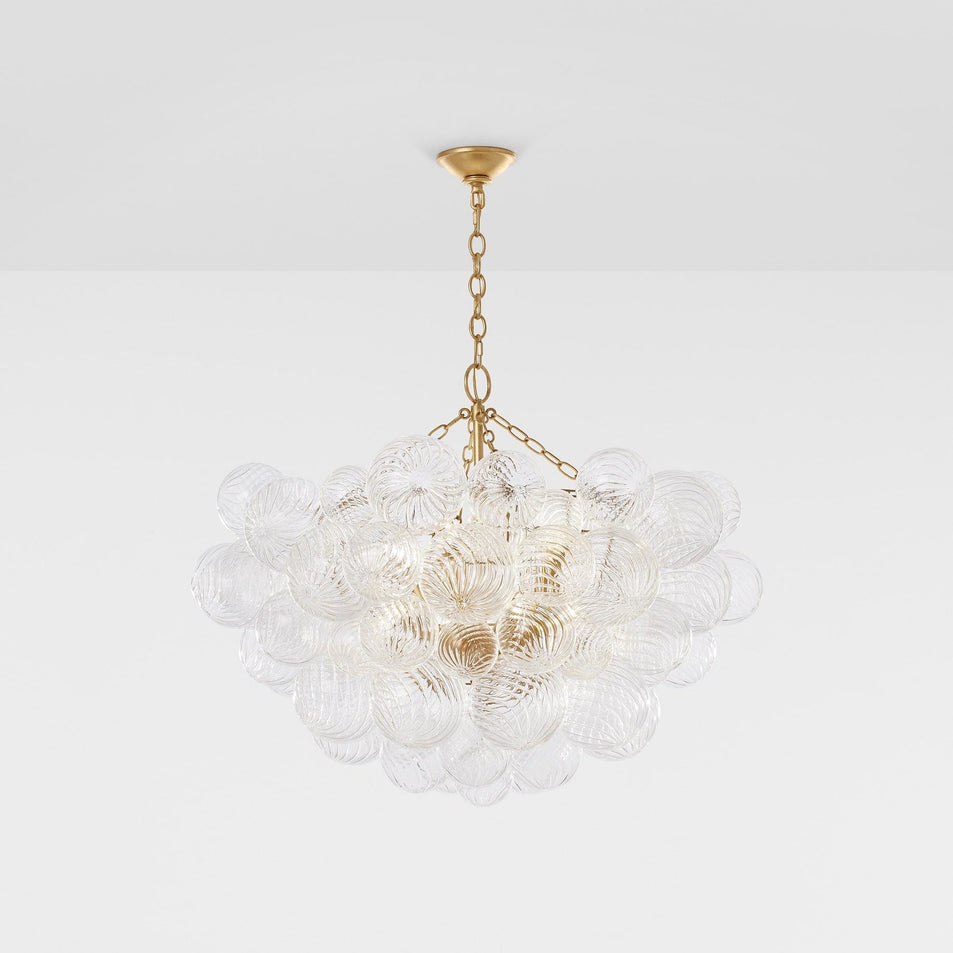 Talia Large Chandelier, a premium Chandelier light by Visual Comfort. Close - up image of its design.