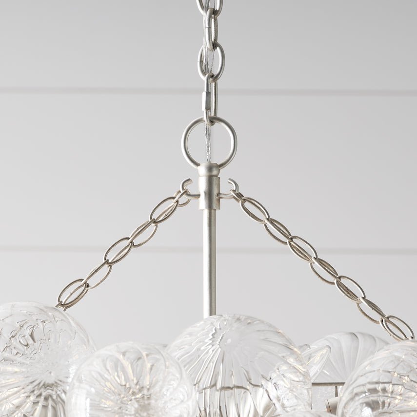 Talia Medium Linear Chandelier, a premium Linear light by Visual Comfort & Co. Close - up image of its design.