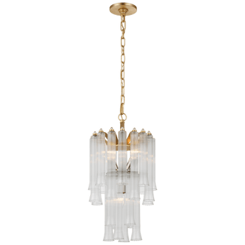 Lorelei Petite Waterfall Chandelier in Gild with Clear Glass