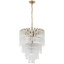 Lorelei Small Waterfall Chandelier in Gild with Clear Glass