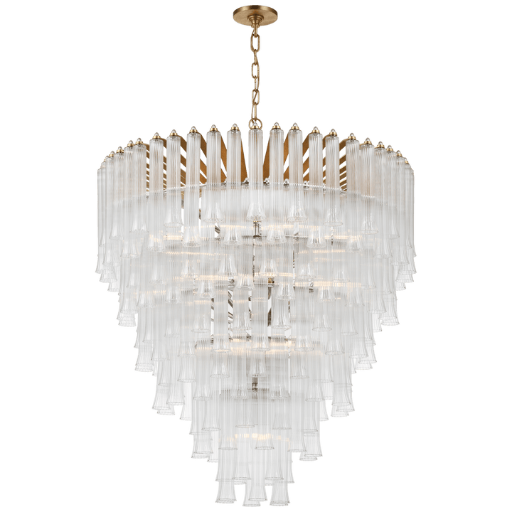 Lorelei X-Large Waterfall Chandelier in Gild with Clear Glass