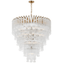 Lorelei X-Large Waterfall Chandelier in Gild with Clear Glass