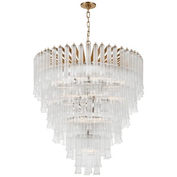 Lorelei X-Large Waterfall Chandelier in Gild with Clear Glass