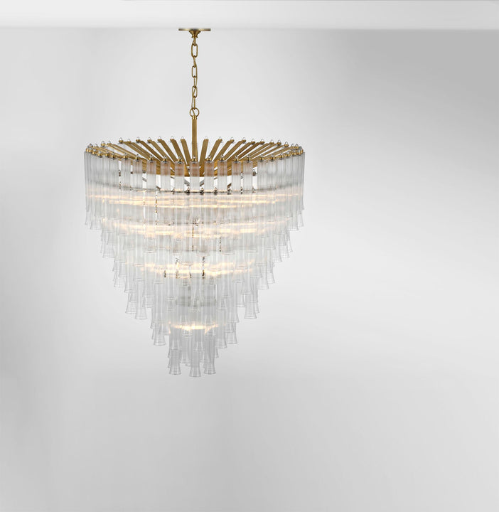 Lorelei X-Large Waterfall Chandelier in Gild with Clear Glass