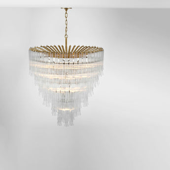 Lorelei X-Large Waterfall Chandelier in Gild with Clear Glass